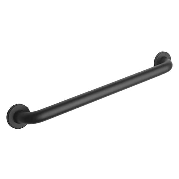 Glacier Bay 24 in. x 1-1/2 in. Grab Bar Concealed Screw Matte Black (2)