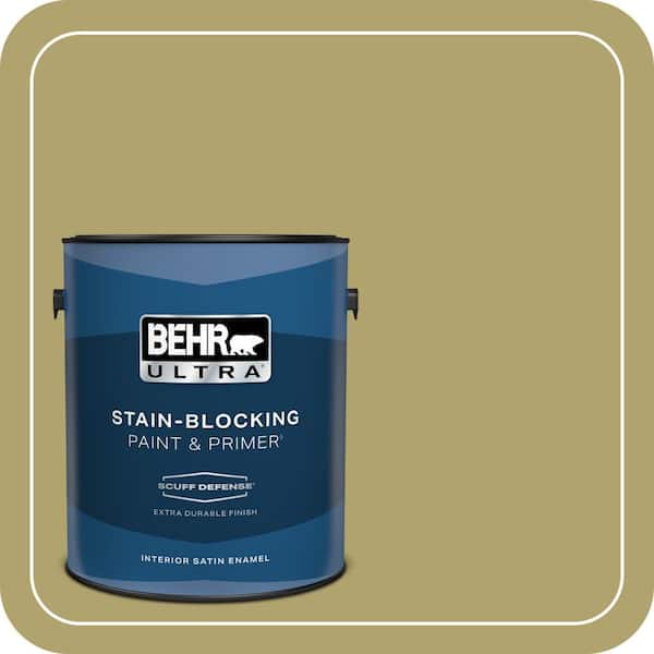 BEHR PREMIUM PLUS Home Decorators Collection #HDC-WR15-10 Green Bean Casserole Enamel Int./Ext. Paint & Primer Color Sample (4)