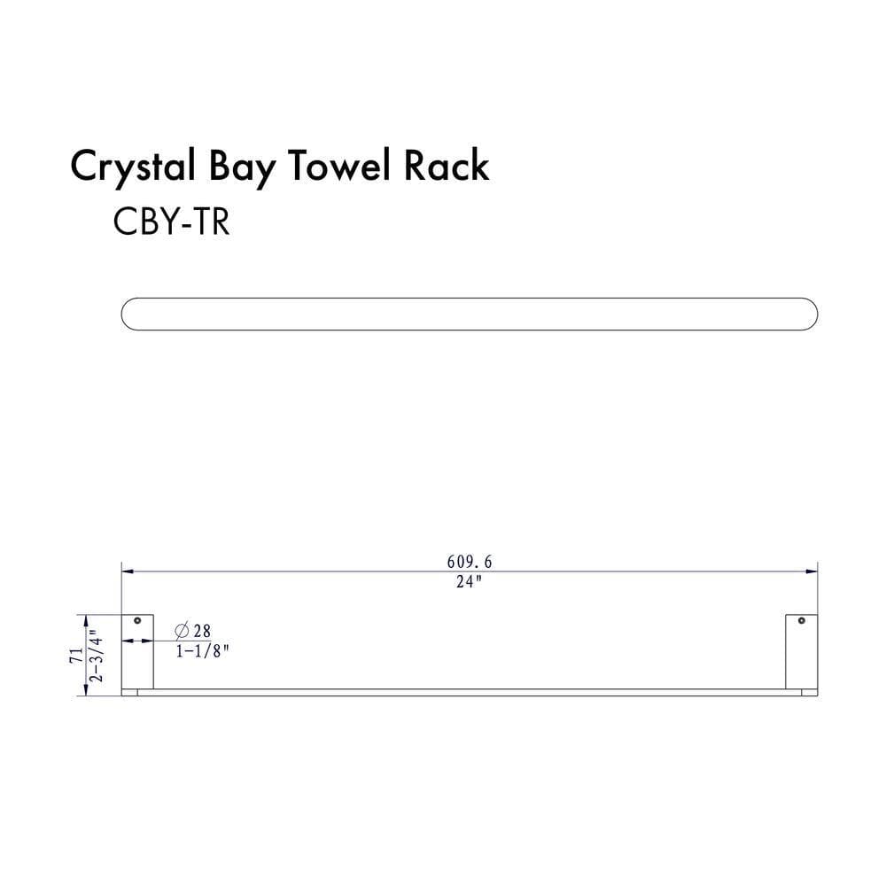 ZLINE Kitchen and Bath ZLINE Crystal Bay Towel Rail in Gun Metal (CBY-TR-GM) (2)