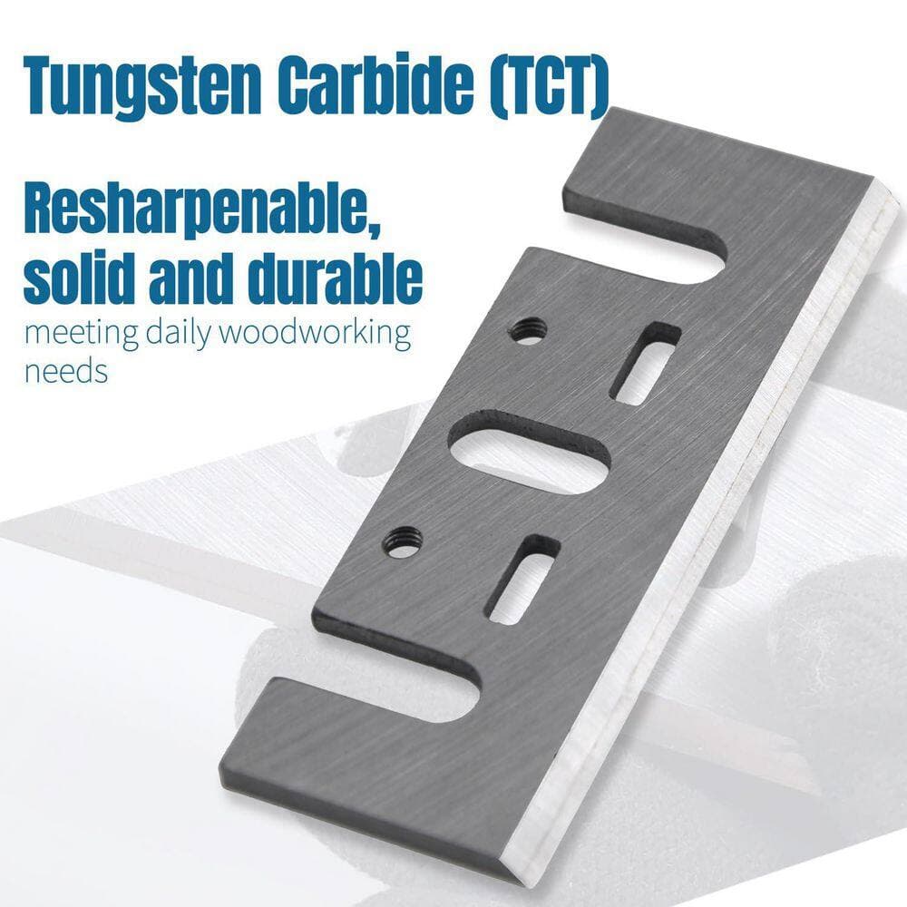 LAIFUCAM 3-1/4 in. Tungsten Carbide Planer Blades with TCT Edge for Compatible Planers 8 Pack (2)
