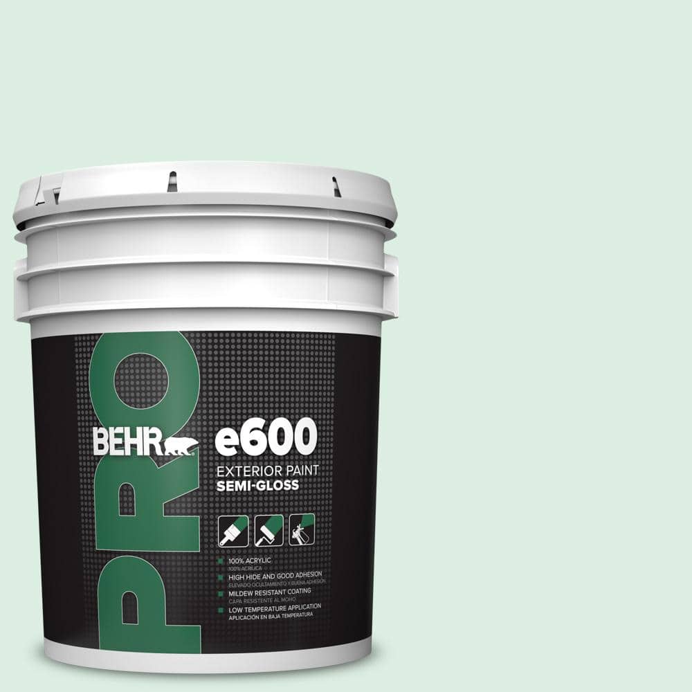 BEHR PRO 5 gal. #M420-1 Sparkling Brook Semi-Gloss Exterior Paint
