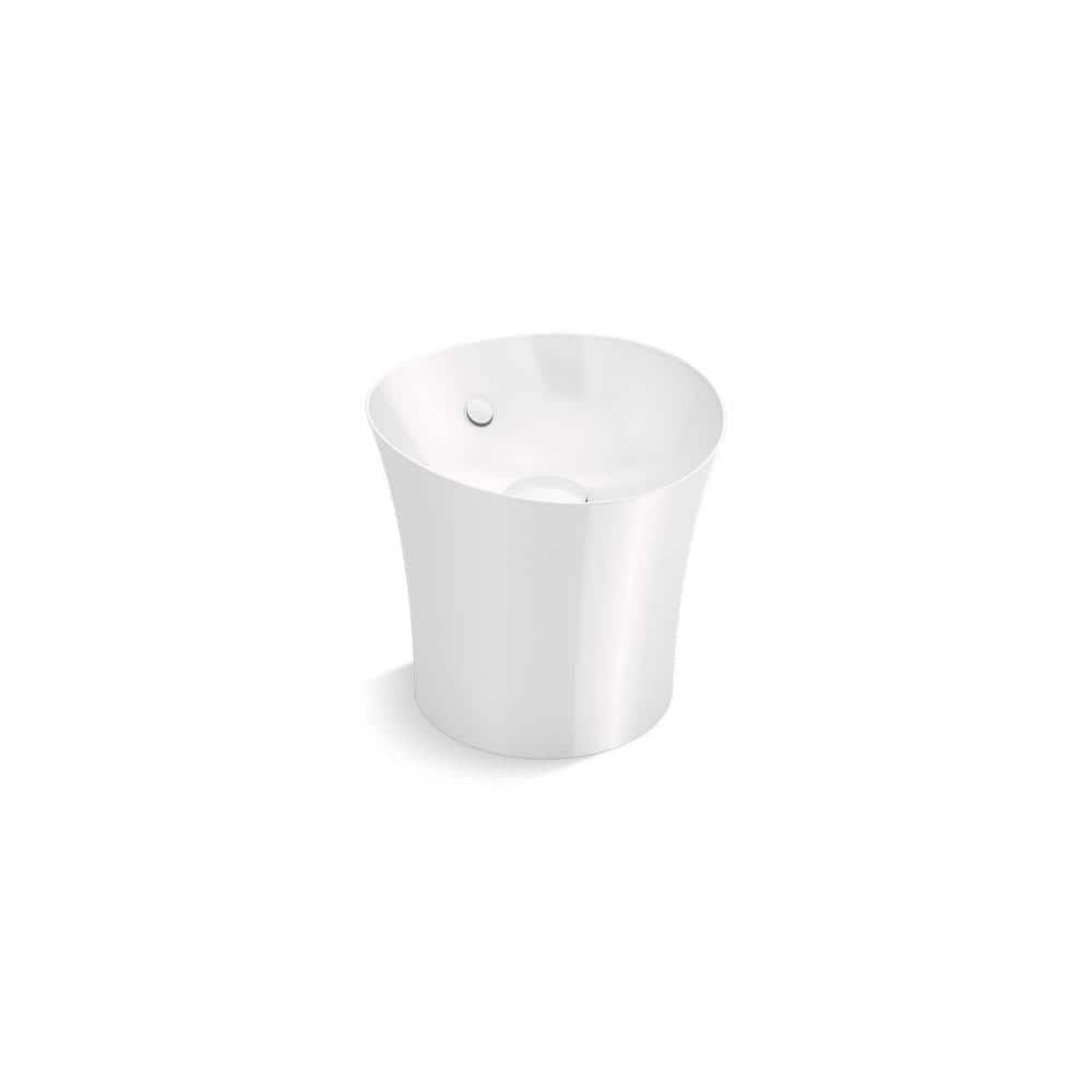 KOHLER Veil 16 in. x 16 in. Vessel Bathroom Sink in White Fireclay (2)