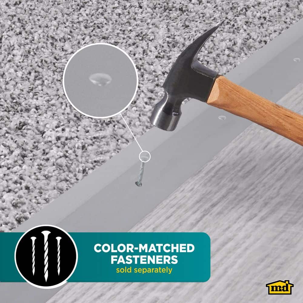 M-D Building Products 1-3/8 in. x 144 in. Satin Silver Brushed Carpet Trim Transition Strip (4)