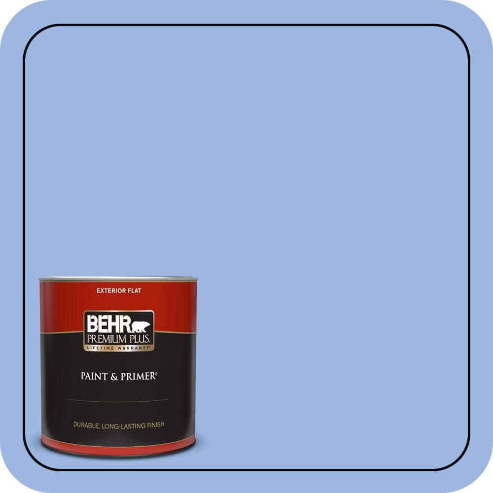 BEHR PREMIUM PLUS 1 qt. #P530-3 Honest Flat Exterior Paint & Primer