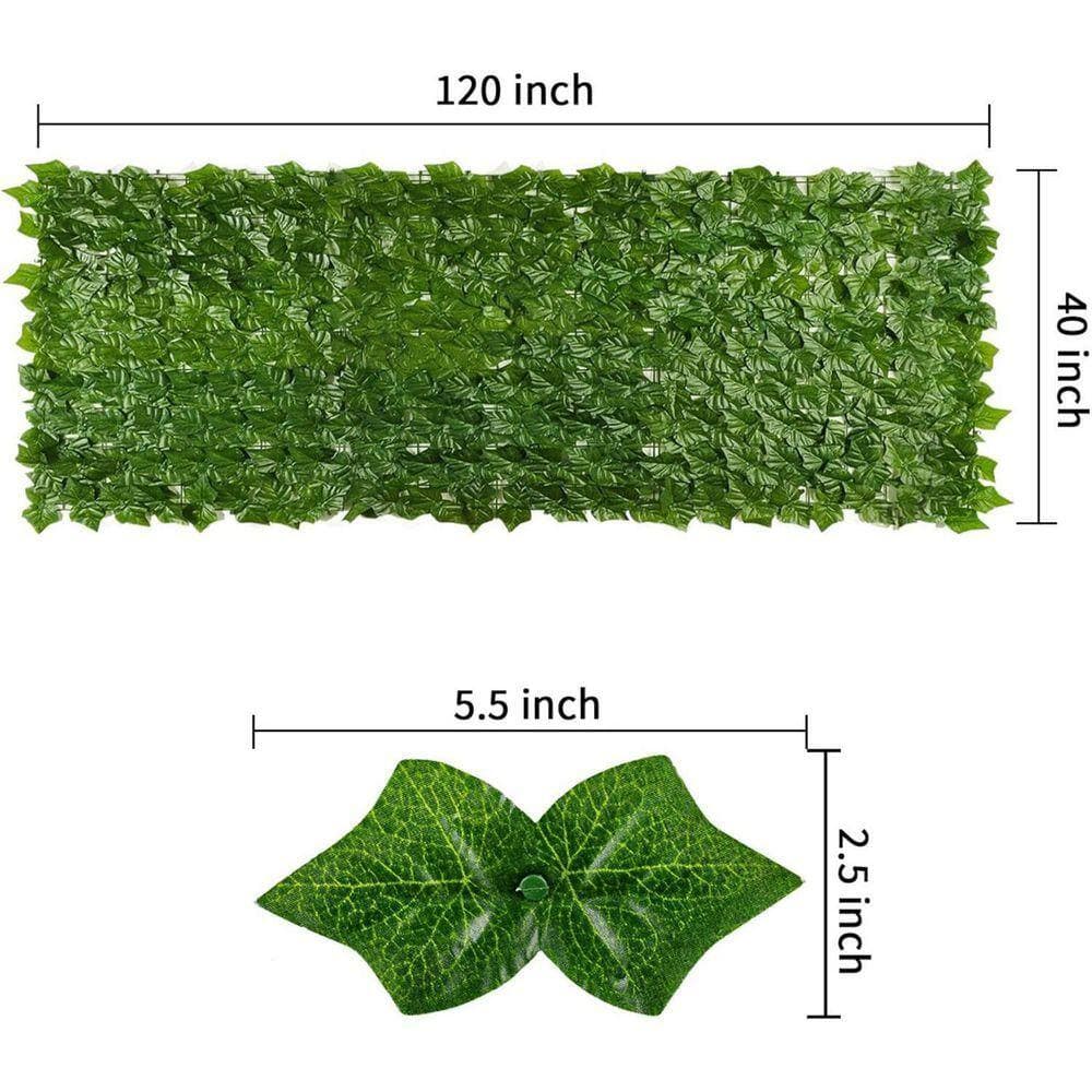 Unbranded 120 x 40 in. Artificial Ivy Privacy Fence Screen, Color Printing Sweet Potato Leaves (2)