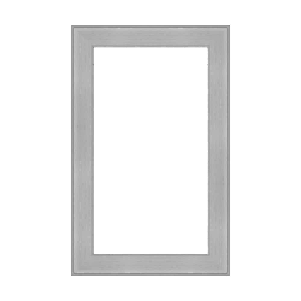 Amanti Art Mirror Makeover Vist Brushed Nickel 17.25 in. W x 27.25 in. H Bathroom Mirror Frame Border Kit-Fits a 16 x 26 Mirror (1)