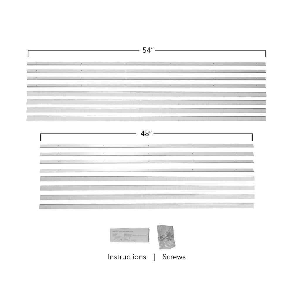 Action Industries Garage Door Light Colored Brush Weather Seal with Aluminum Retainer and 1 in. White Brush - 2 Car Garage (2)