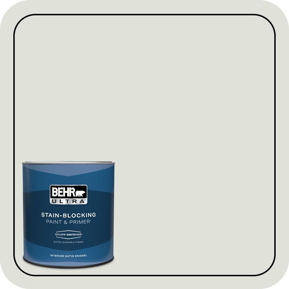 BEHR ULTRA 1 qt. #MQ3-45 Looking Glass Extra Durable Satin Enamel Interior Paint & Primer