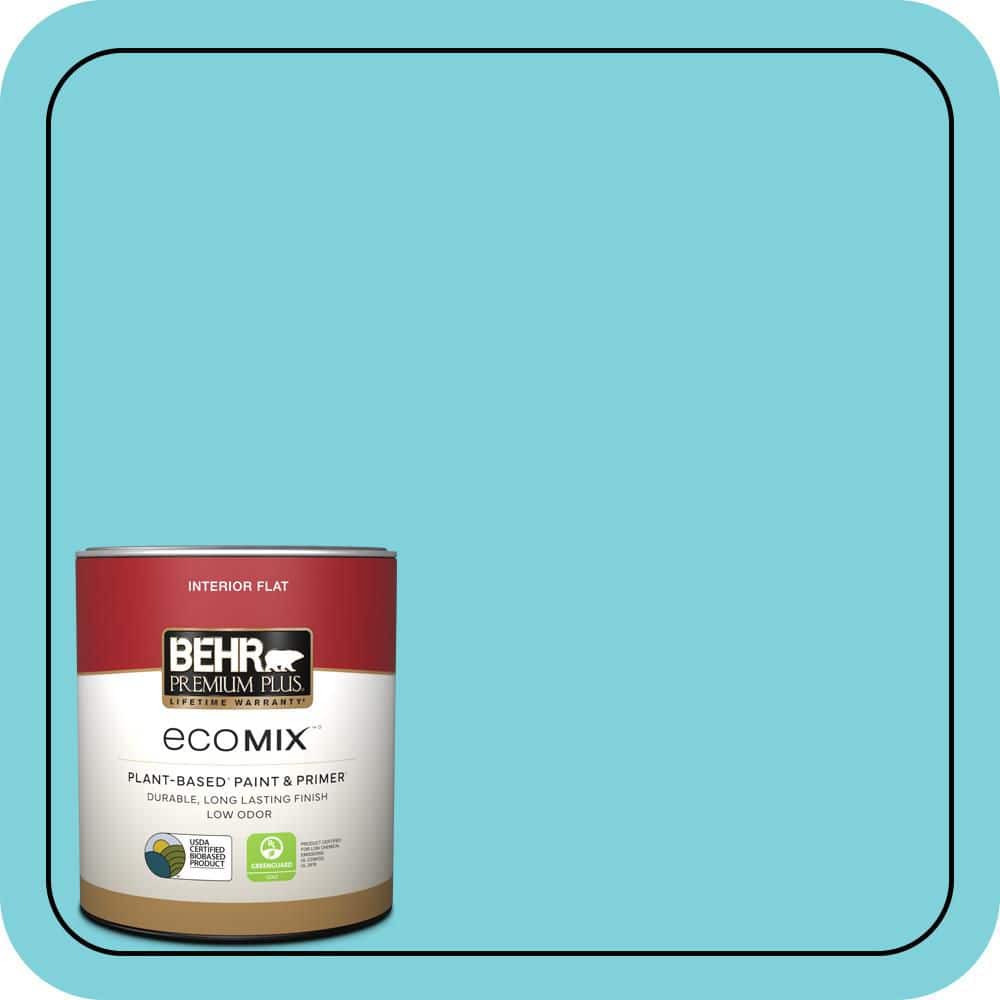BEHR PREMIUM PLUS #P470-3 Sea of Tranquility Flat EcoMix Plant-Based & Primer (1)