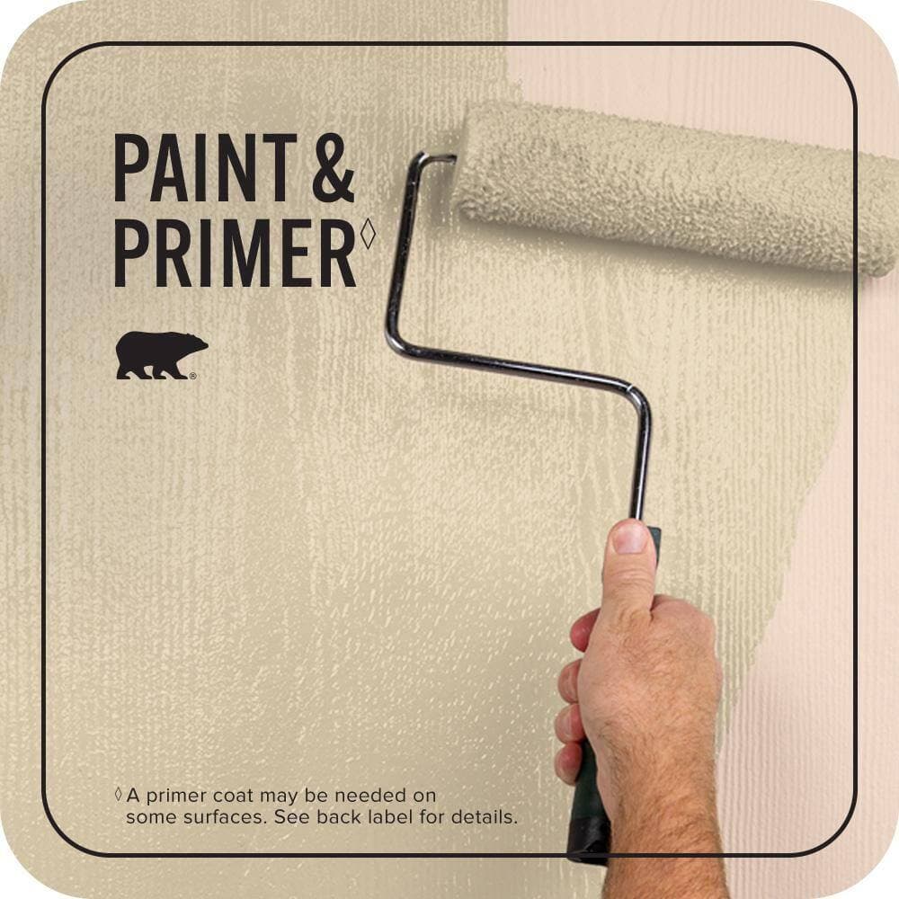 BEHR PREMIUM PLUS 1 gal. #S310-2 Journal White Semi-Gloss Enamel Exterior Paint & Primer (3)