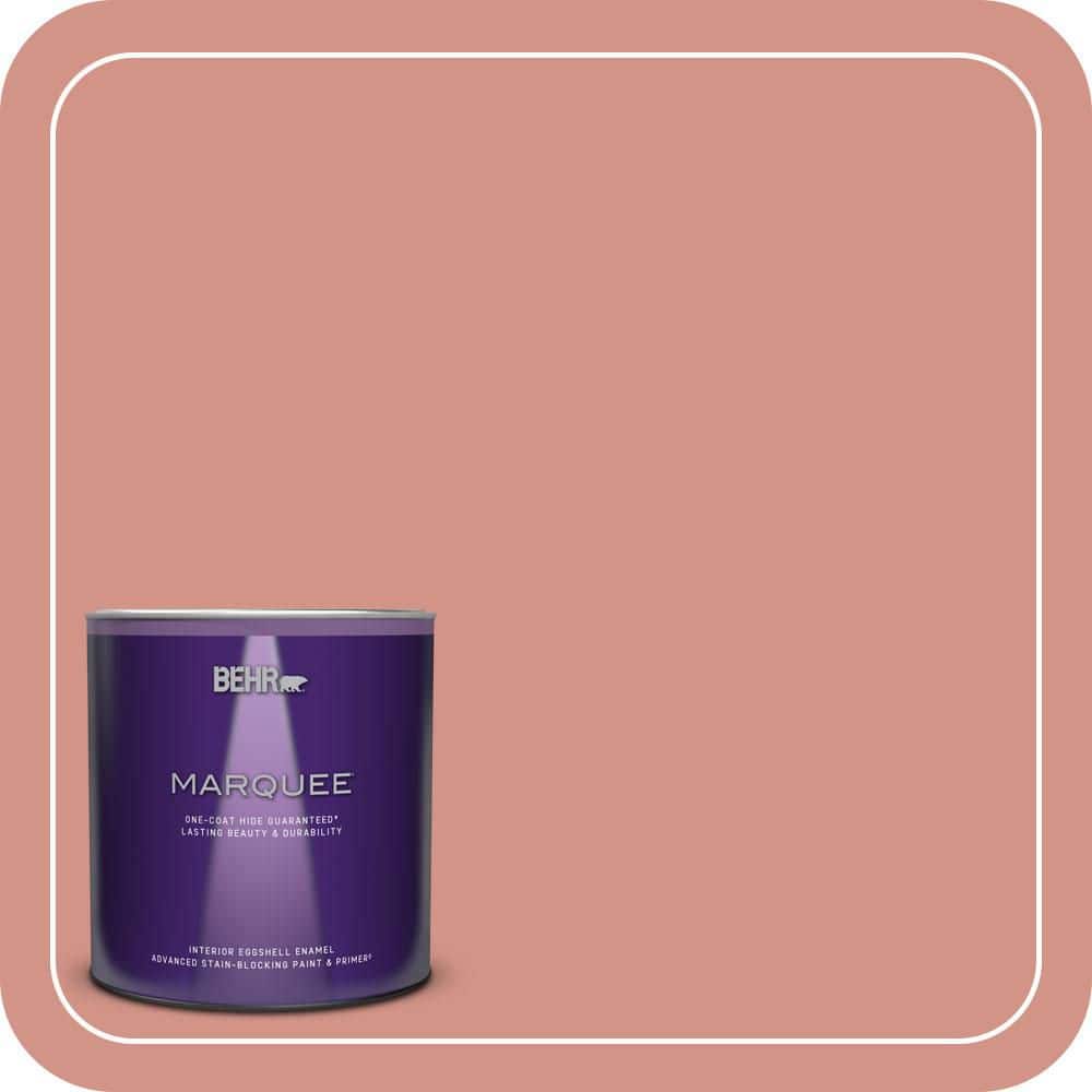 BEHR MARQUEE 1 qt. #T15-20 Peach Preserve Eggshell Enamel Interior Paint & Primer