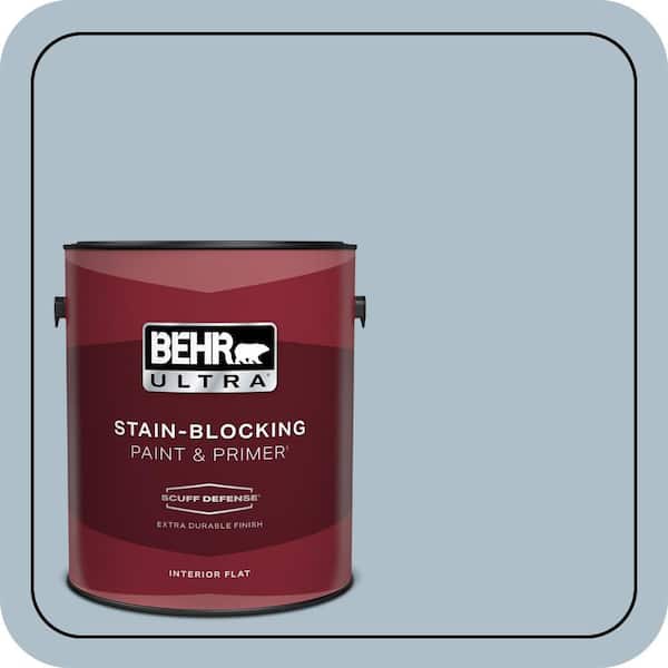 BEHR ULTRA 1 gal. #570E-3 Liberty Gray Extra Durable Flat Interior Paint & Primer