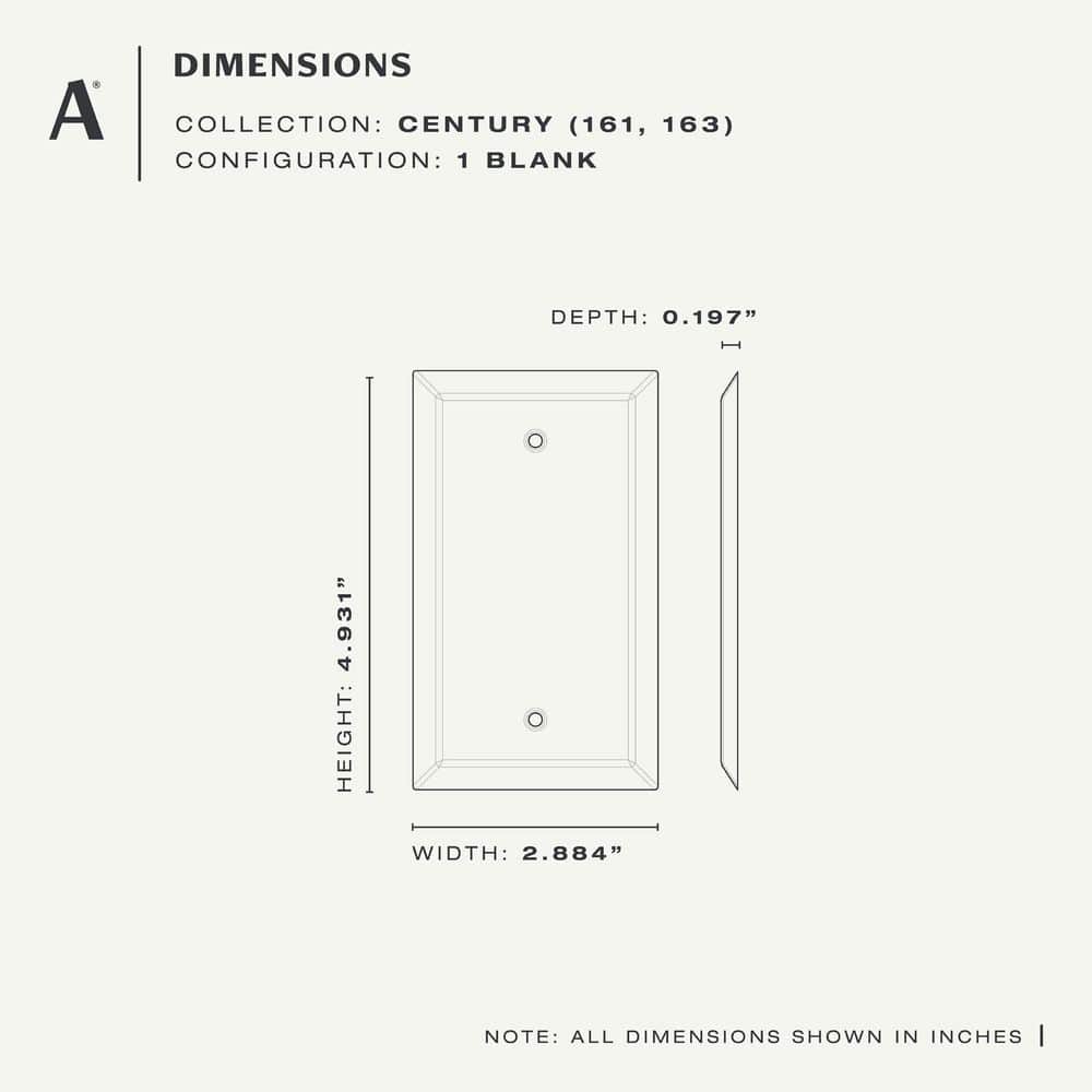 AMERELLE Metallic Gang Blank Steel Wall Plate (4)