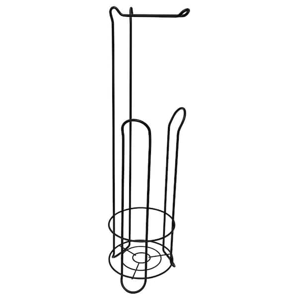 Glacier Bay Freestanding Toilet Paper Holder and Reserve in Matte Black
