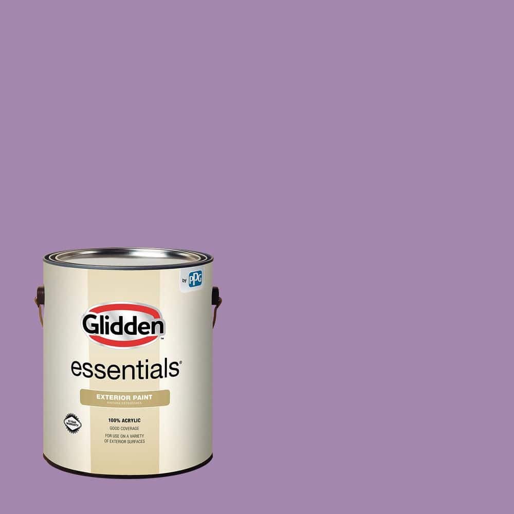 Glidden Essentials 1 gal. PPG1176-5 Violet Eclipse Flat Exterior Paint