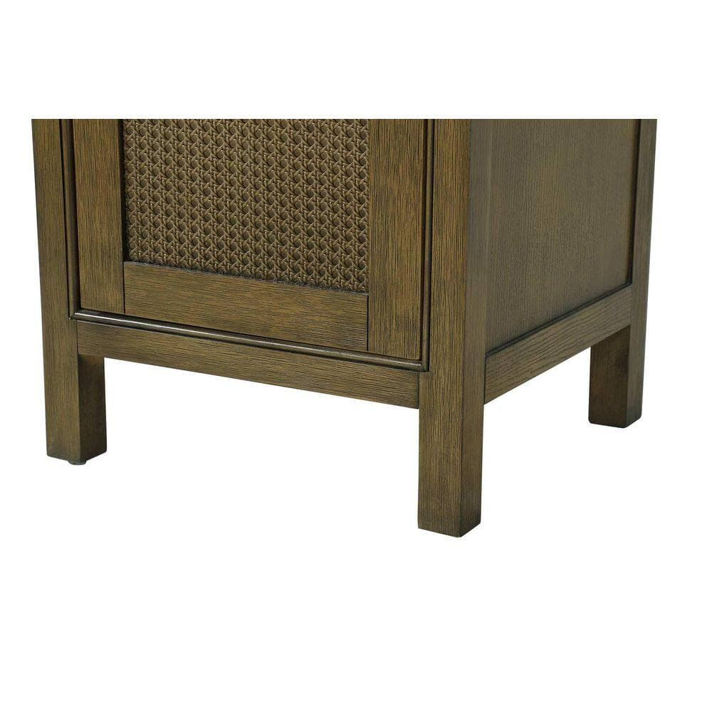 TIMELESS HOME 20 in. W x 18 in. D x 72 in. H Brown Freestanding Linen Cabinet (2)