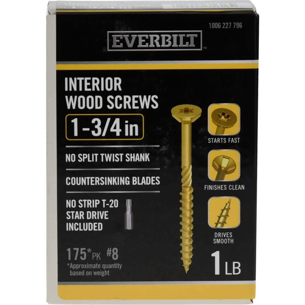 Everbilt #9 . Star Drive Flat Head Interior Wood Screws (1)