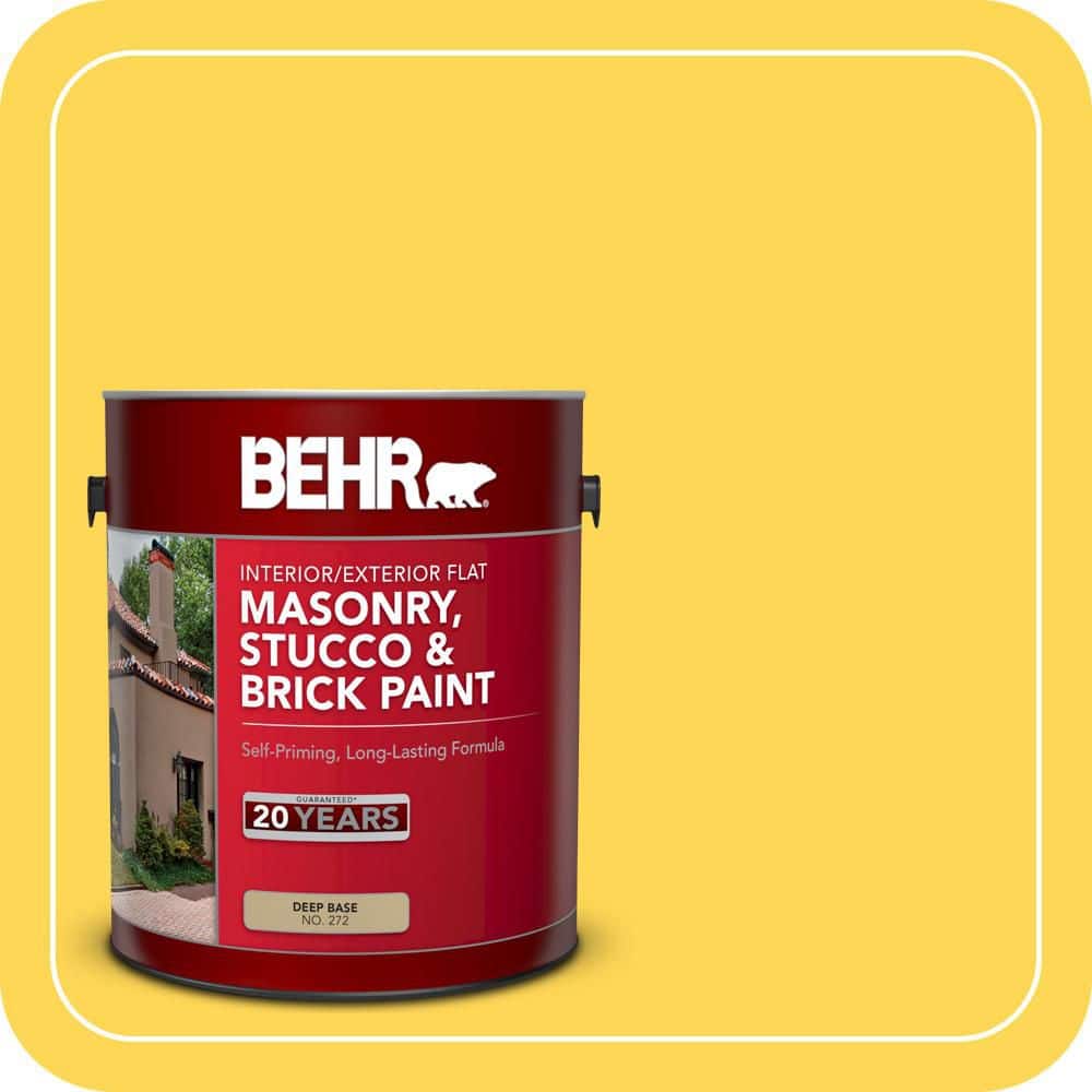 BEHR 1 gal. #P300-6 Buzz-in Flat Interior/Exterior Masonry, Stucco and Brick Paint (1)