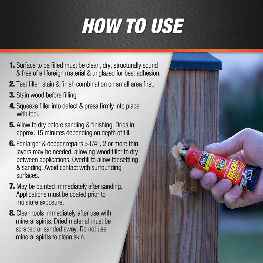 DAP Plastic Wood 1.87 oz. Natural Solvent Wood Filler (3)