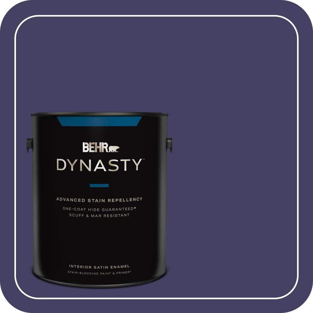 BEHR DYNASTY 1 gal. #MQ5-44 Heraldic One-Coat Hide Satin Enamel Interior Stain-Blocking Paint & Primer
