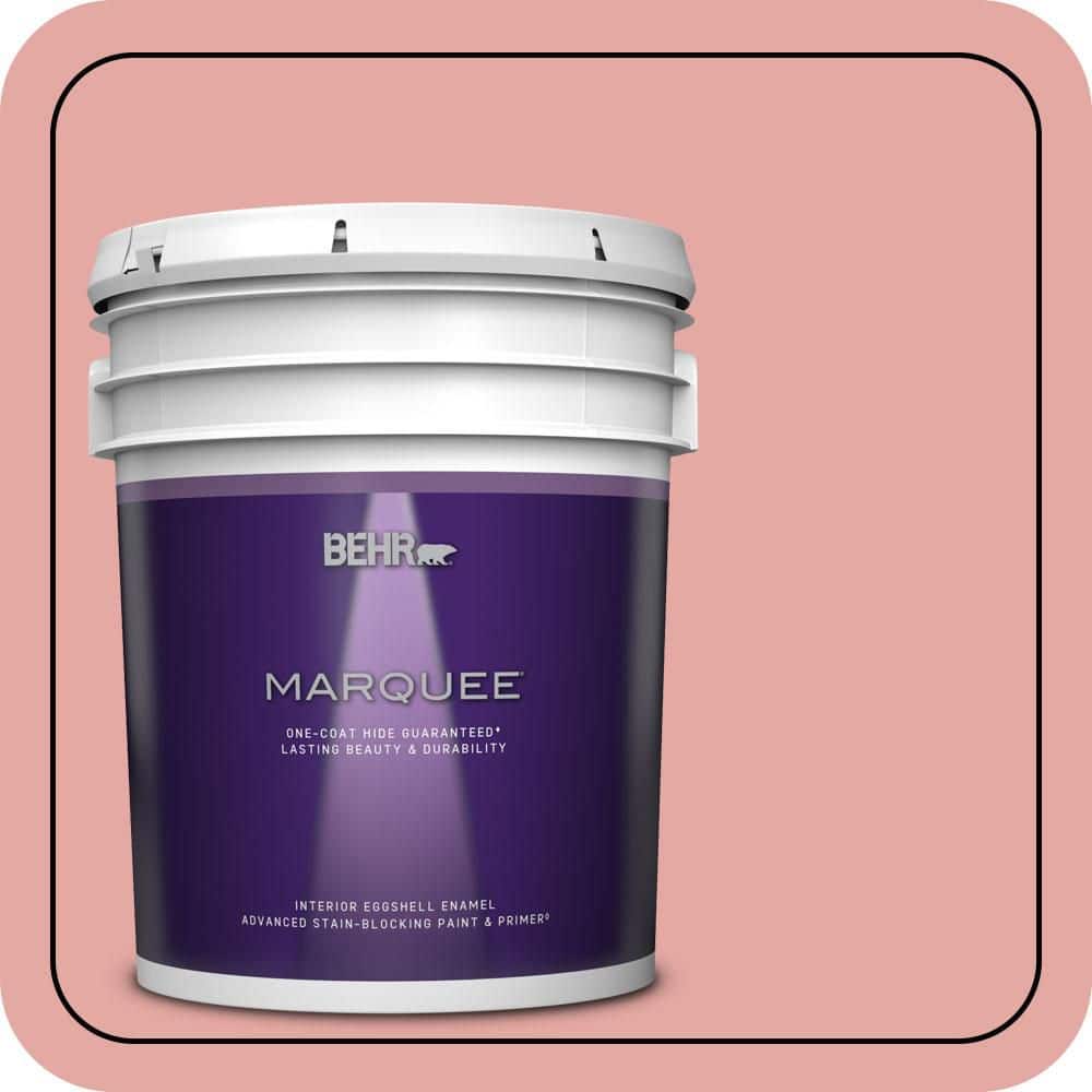 BEHR MARQUEE 5 gal. #MQ4-03 Coral Fountain One-Coat Hide Eggshell Enamel Interior Paint & Primer