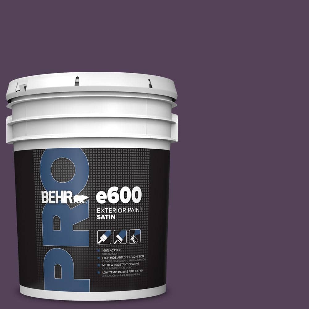 BEHR PRO 5 gal. #S-H-680 Purple Bloom Satin Exterior Paint