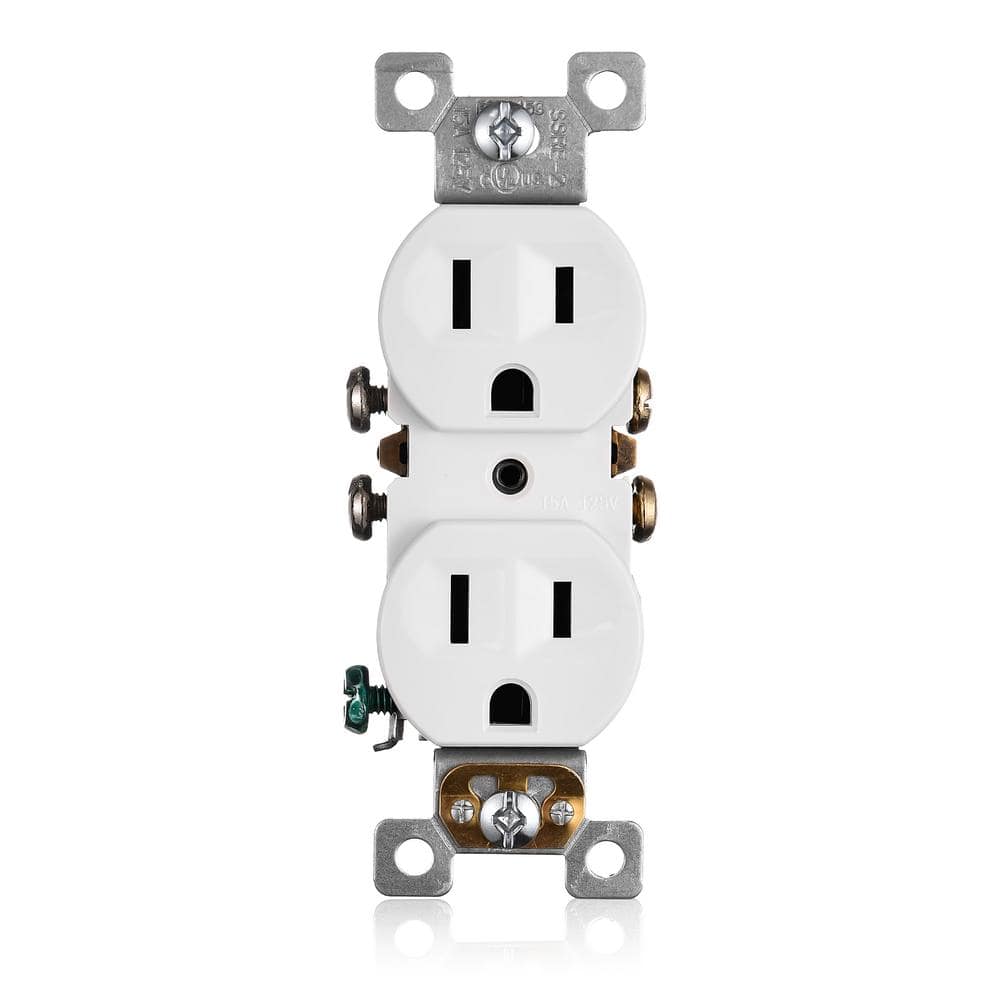 Faith 15 Amp 125-Volt Non-Tamper-Resistant NEMA5-15R Wall Mount Duplex Outlet UL Listed, White (10-Pack) (3)