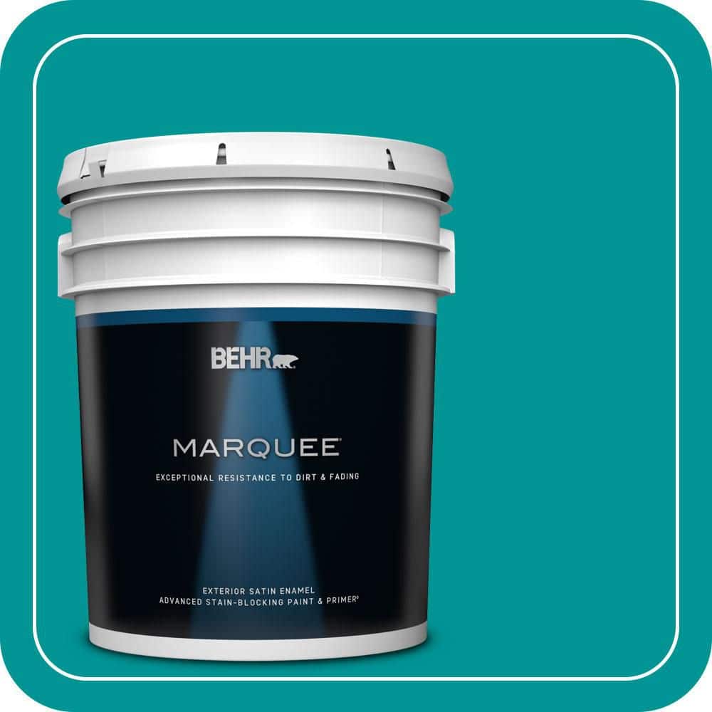 BEHR MARQUEE 5 gal. #P460-6 Paradise Landscape Satin Enamel Exterior Paint & Primer