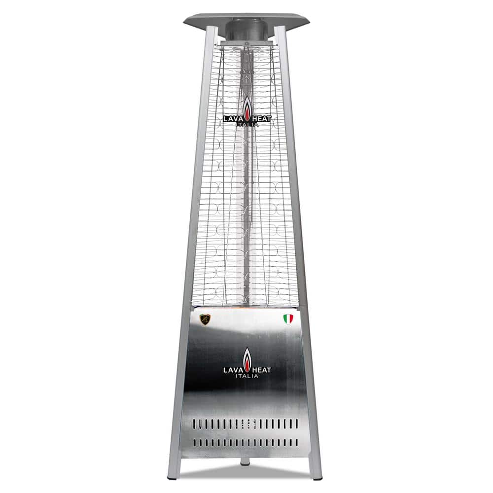 Lava Heat Italia 72 in. 42,000 BTU Stainless Steel Pyramid Flame Liquid Propane Patio Heater