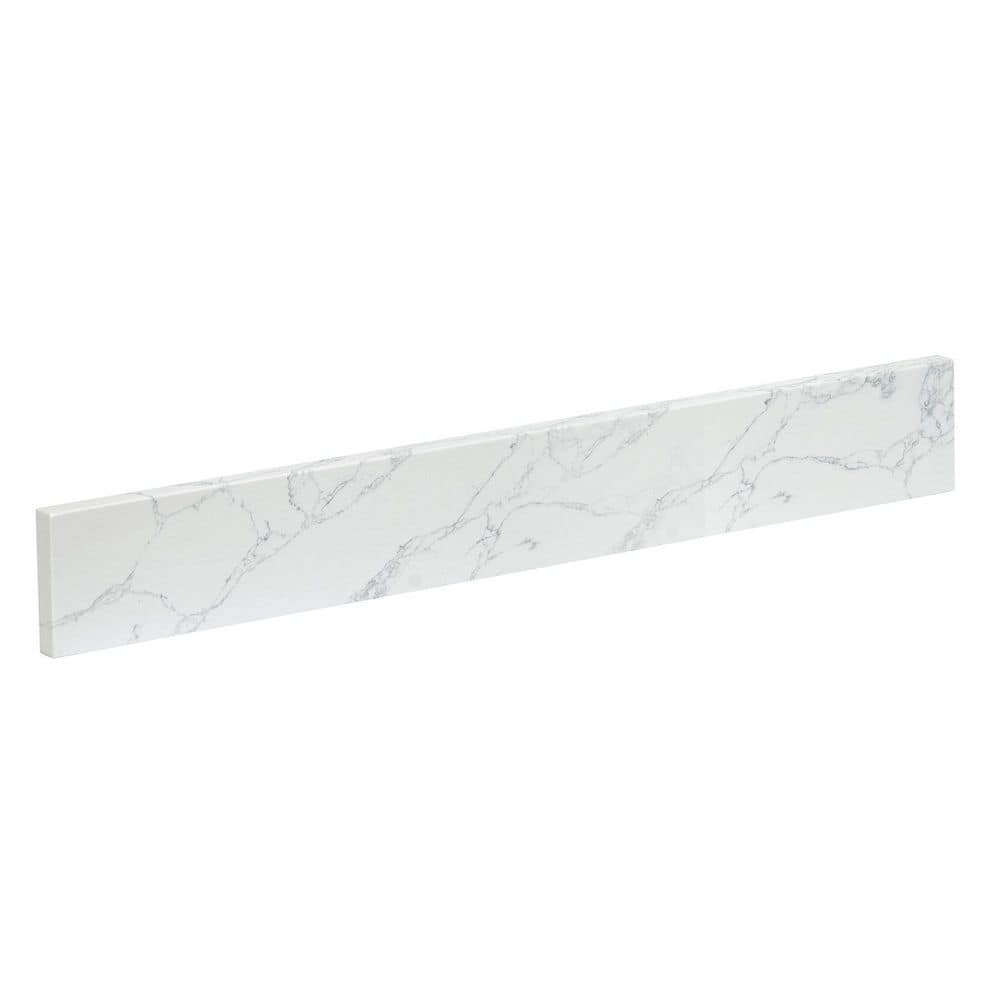 Altair Fondis 36 in. W Engineered Stone Vanity Backsplash in Grain White (1)