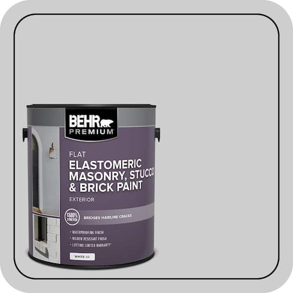 BEHR PREMIUM 1 gal. #770E-2 Silver Screen color Elastomeric Masonry, Stucco and Brick Exterior Paint (2)