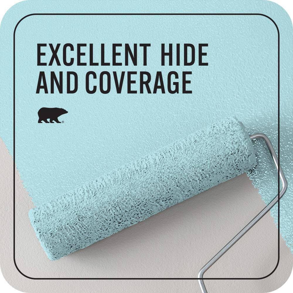 BEHR PREMIUM PLUS 1 qt. #510A-3 Fresh Water Semi-Gloss Enamel EcoMix Plant-Based Interior Paint & Primer (2)
