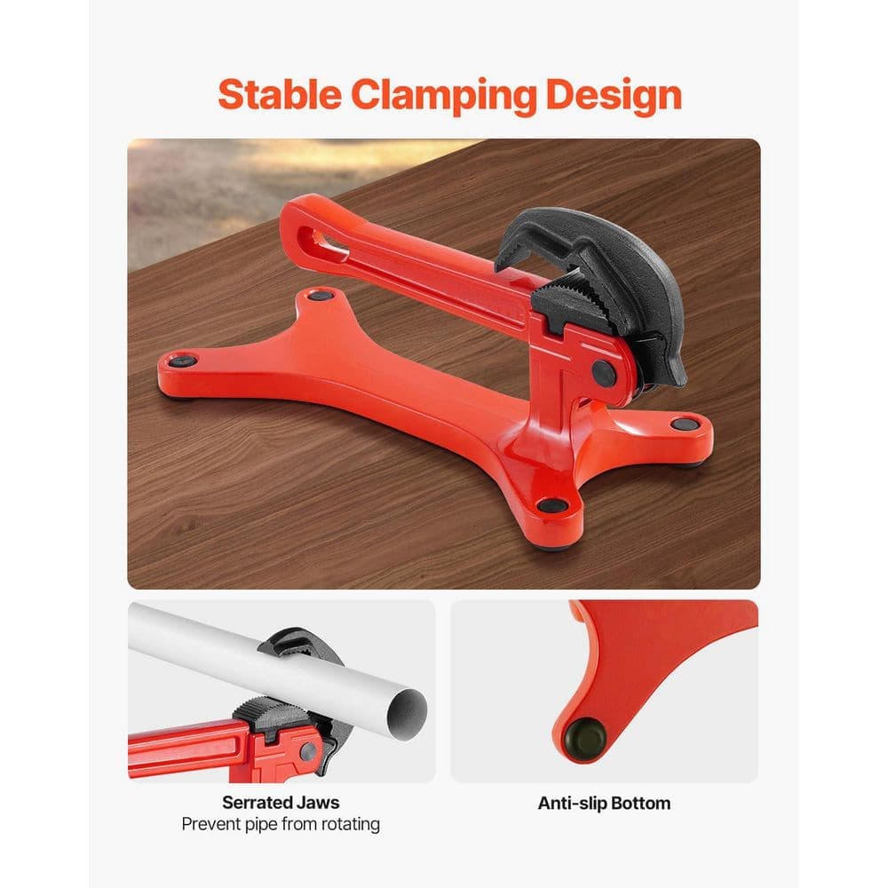 SKYSHALO Portable Pipe Vise, 1/8 in. to 1-1/2 in. Clamping Capacity, Lightweight Aluminum Pipe Vise, Ideal for Repair (3)