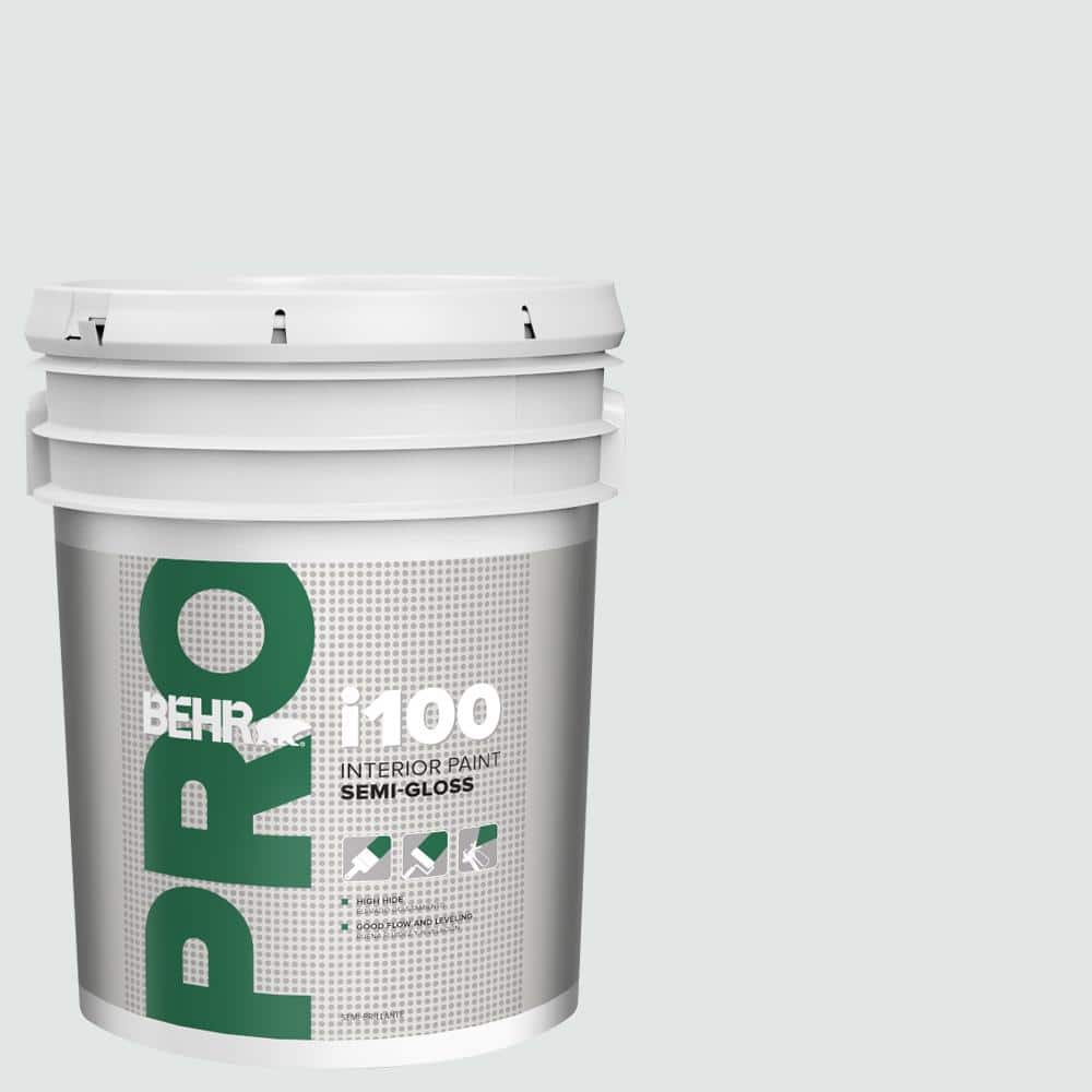 BEHR PRO 5 gal. #BL-W02 Ice Sculpture Semi-Gloss Interior Paint