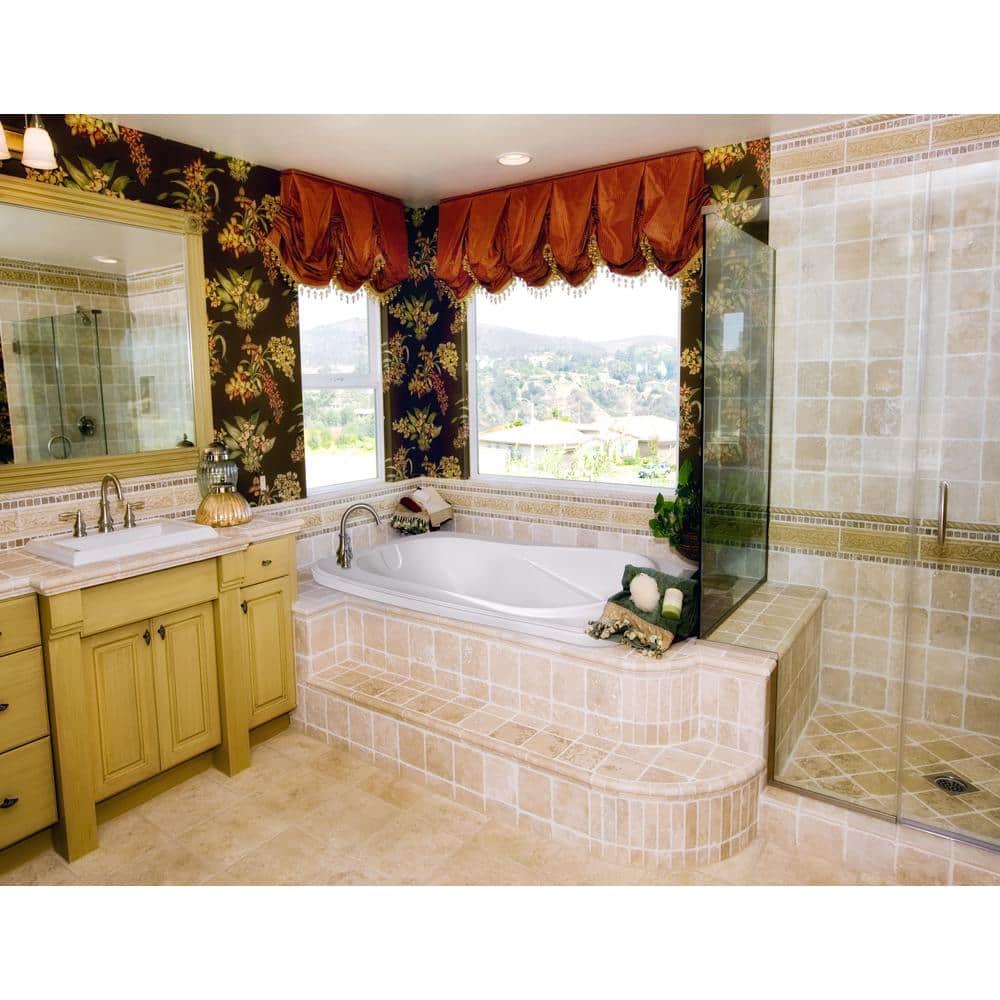 Hydro Systems Cassi 60 in. W. x 42 in. Rectangular Drop-In Combination Bathtub with Reversible Drain in White (3)