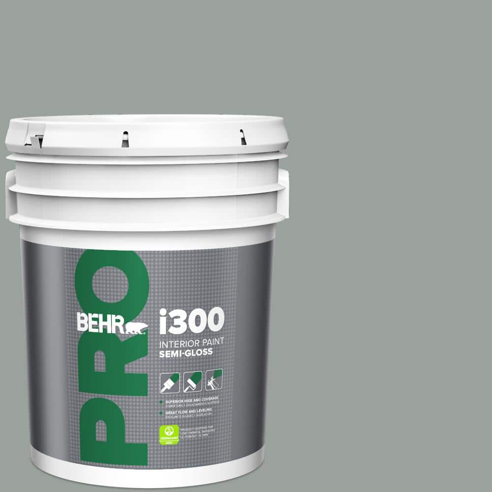BEHR PRO 5 gal. #PPU11-16 Brampton Gray Semi-Gloss Interior Paint