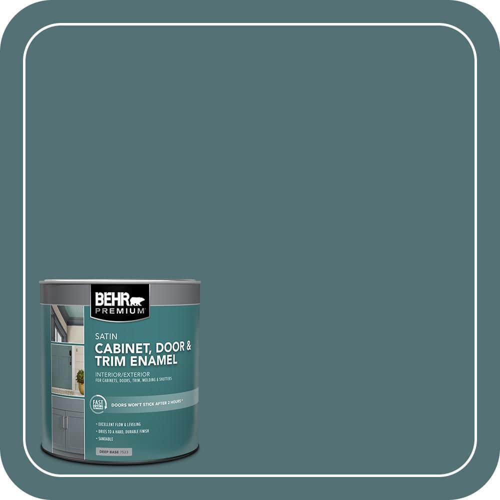 BEHR PREMIUM 1 qt. #HDC-CL-22 Sophisticated Teal Satin Enamel Interior/Exterior Cabinet, Door & Trim Paint
