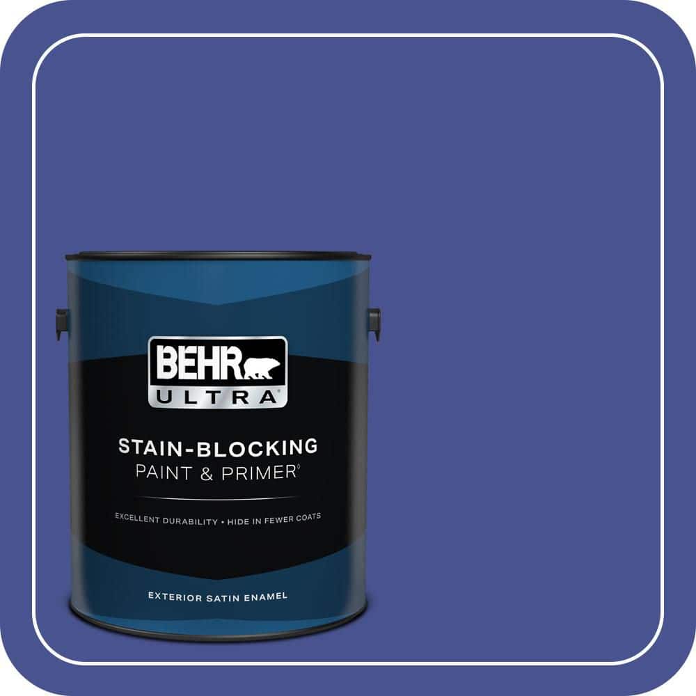 BEHR ULTRA 1 gal. #P540-7 Canyon Iris Satin Enamel Exterior Paint & Primer (1)