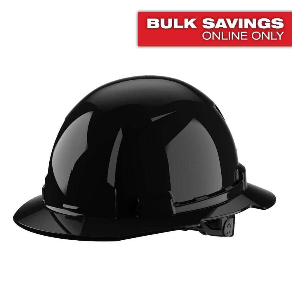 Milwaukee BOLT Black Type 1 Class E Full Brim Non-Vented Hard Hat with 6 Point Ratcheting Suspension