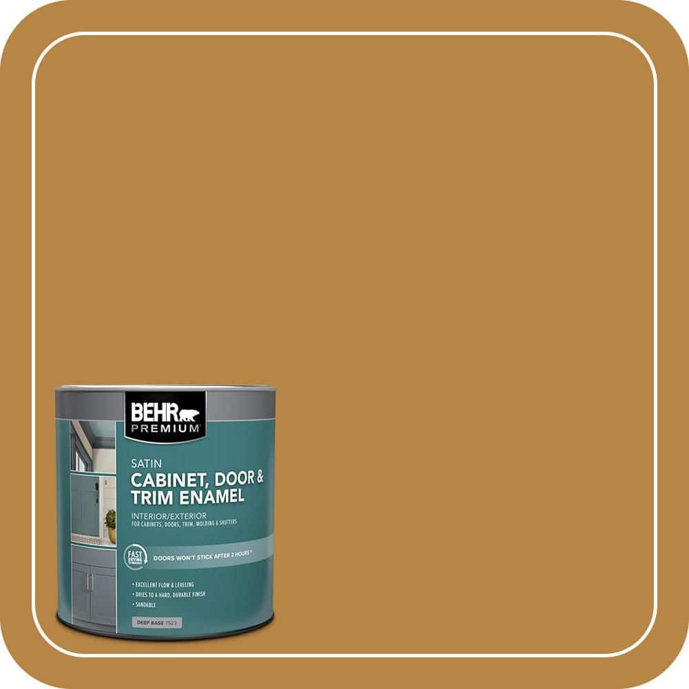 BEHR PREMIUM 1 qt. #M270-7 Wild Ginger Satin Enamel Interior/Exterior Cabinet, Door & Trim Paint (1)