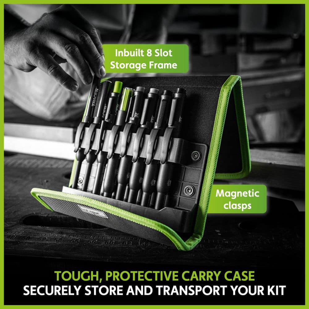 TRACER 8PC Construction Marker Kit with Storage Case - Writing Tools (2)