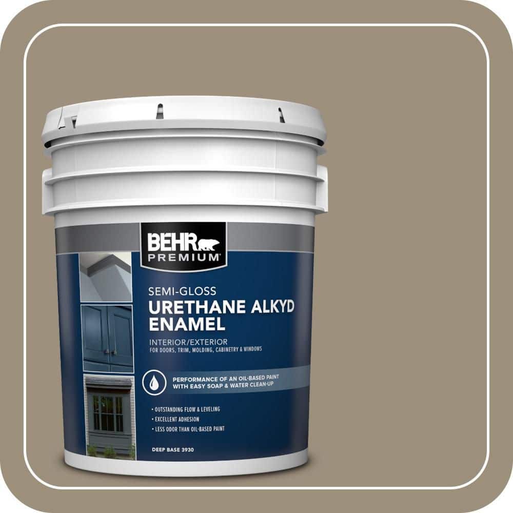 BEHR PREMIUM 5 gal. #730D-5 Village Square Urethane Alkyd Semi-Gloss Enamel Interior/Exterior Paint