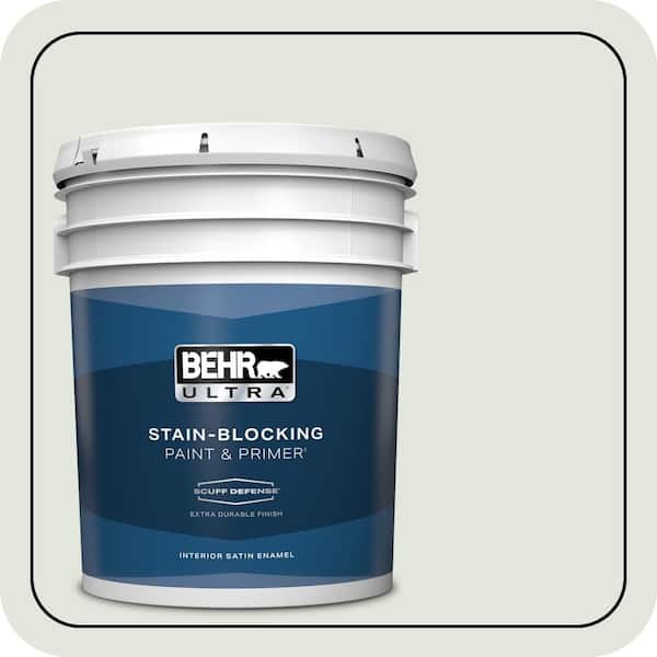 BEHR PREMIUM PLUS #BL-W06 Whispering Waterfall Flat Interior/Exterior Paint & Primer Color Sample (3)