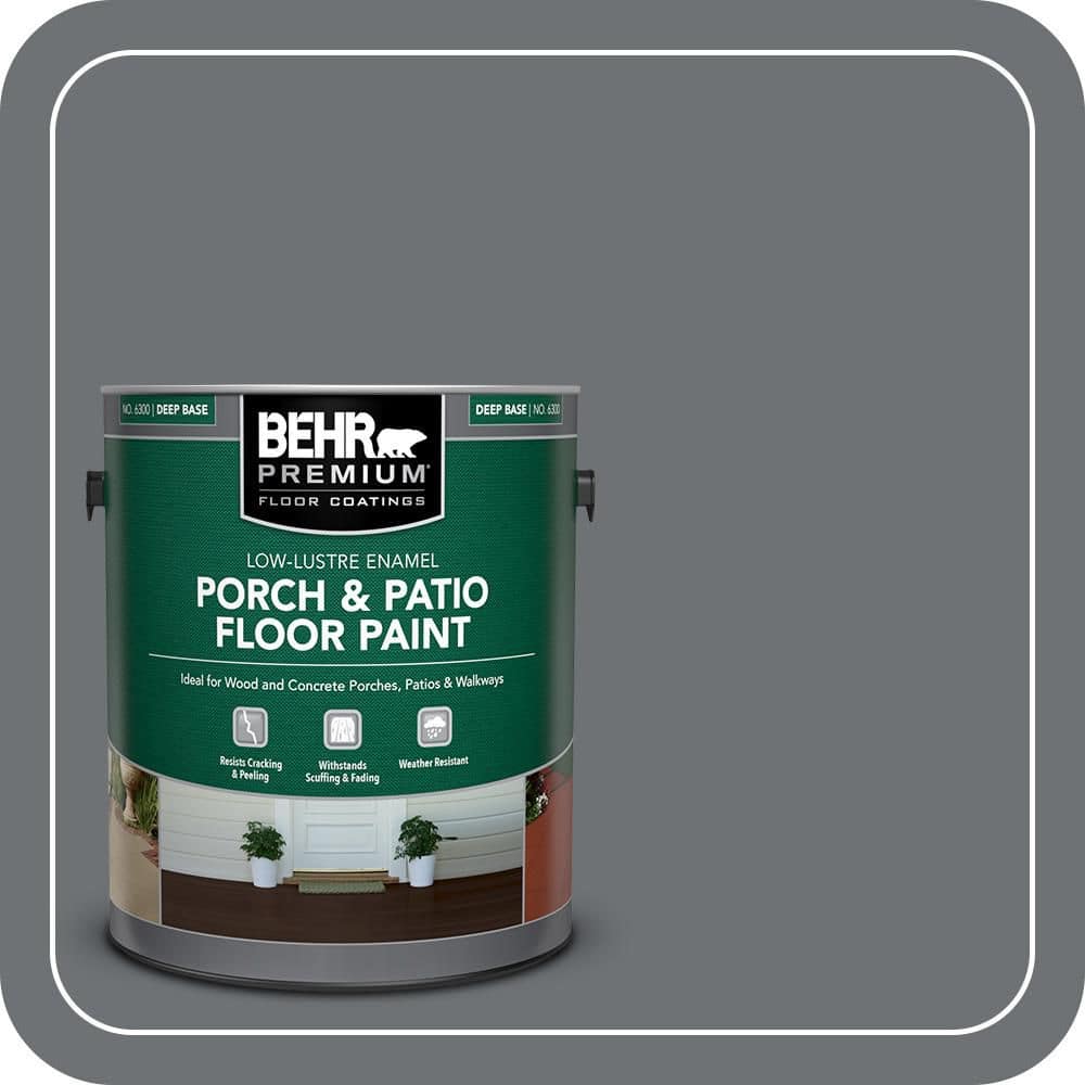 BEHR PREMIUM 1 gal. #MQ5-28 Dawn Gray Low-Lustre Enamel Interior/Exterior Porch and Patio Floor Paint (1)