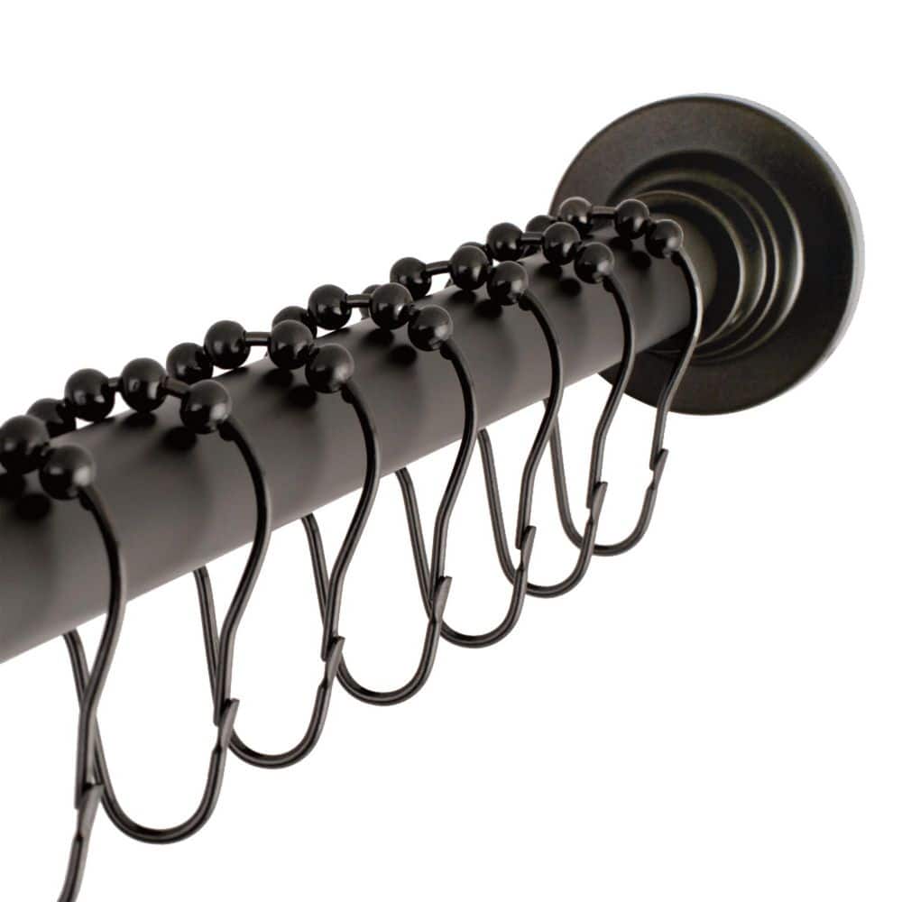 Kingston Brass Edenscape 60 in. to 72 in. Fixed Shower Curtain Rod with Hooks in Oil Rubbed Bronze (1)