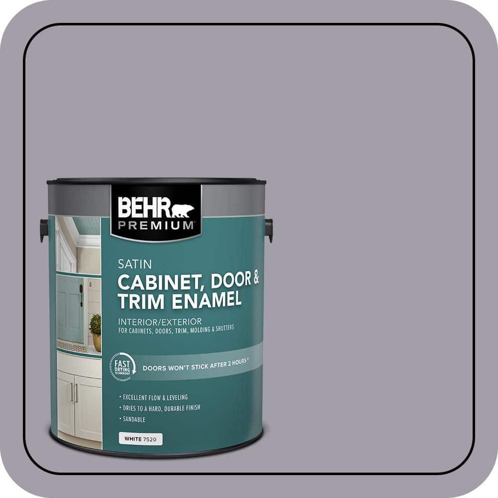 BEHR PREMIUM 1 gal. #N550-4 Ashberry Satin Enamel Interior/Exterior Cabinet, Door & Trim Paint