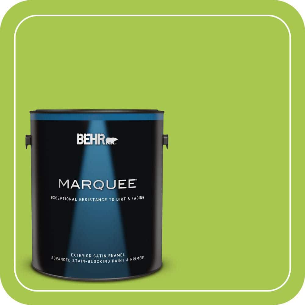 BEHR MARQUEE 1 gal. #420B-5 Sweet Midori Satin Enamel Exterior Paint & Primer
