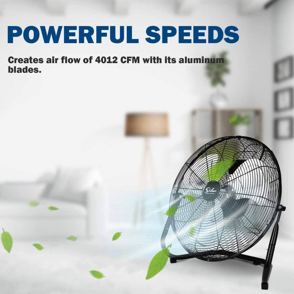 Edendirect 18 in. 3 Speed Black Floor Fan for living room (3)