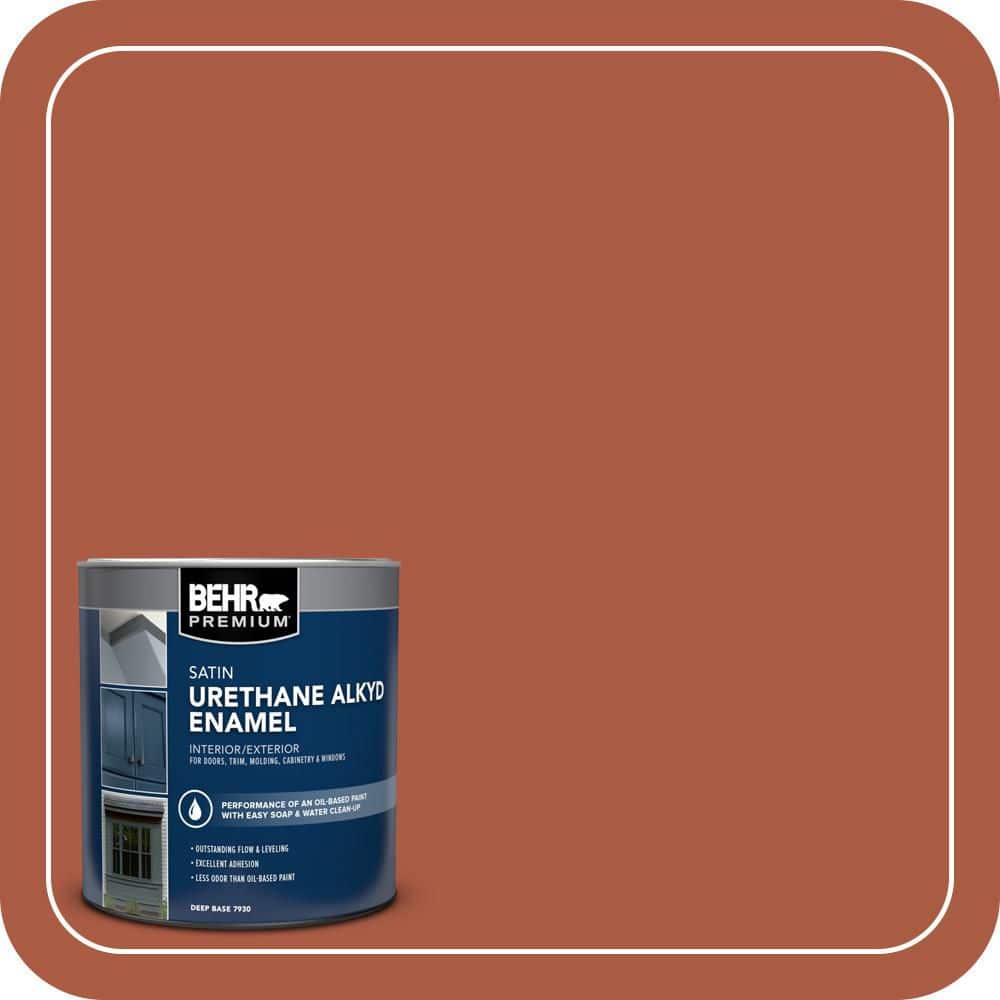BEHR PREMIUM 1 qt. #M190-7 Colorful Leaves Satin Enamel Urethane Alkyd Interior/Exterior Paint (1)