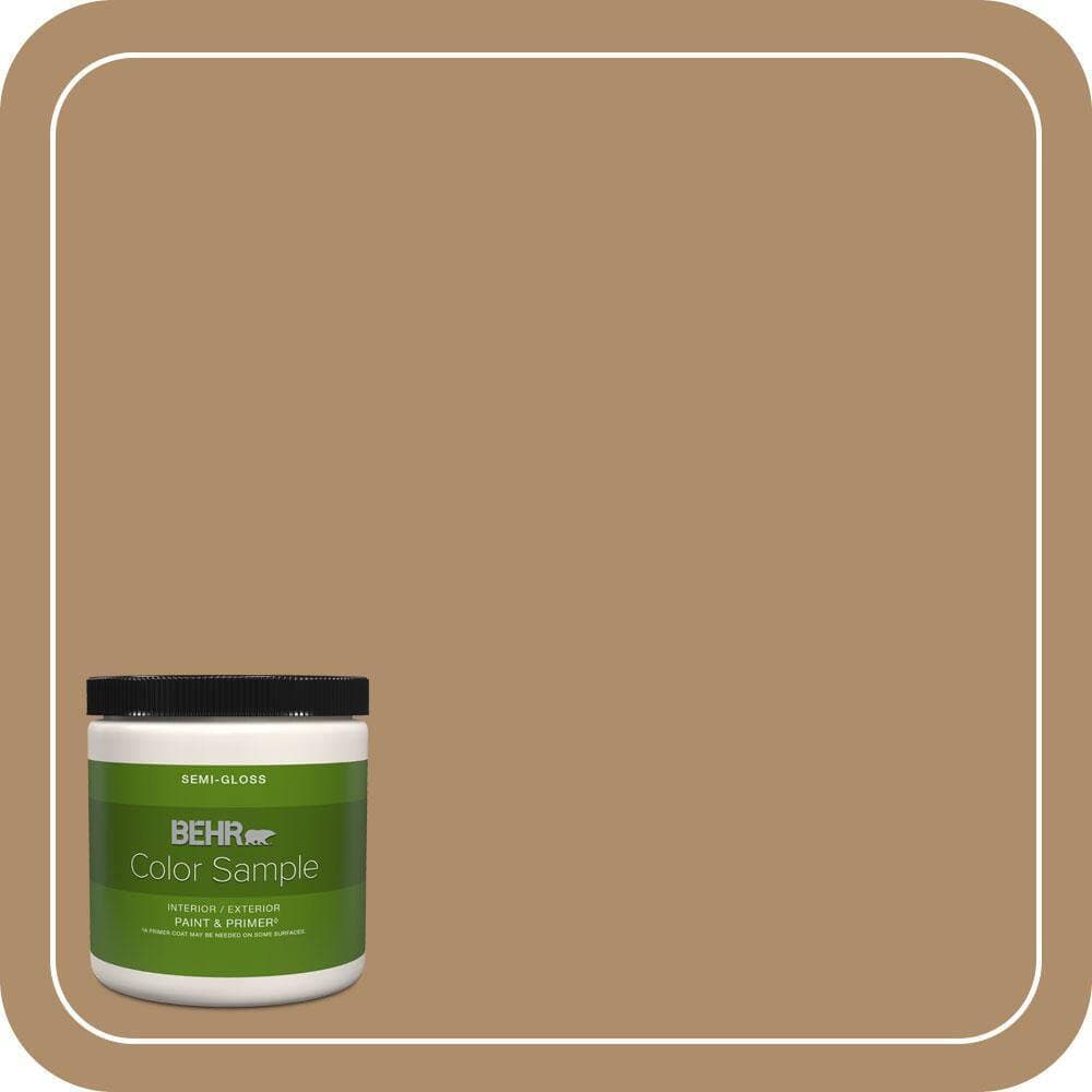 BEHR PREMIUM PLUS 8 oz. #N270-5 River Road Semi-Gloss Interior/Exterior Paint & Primer Color Sample